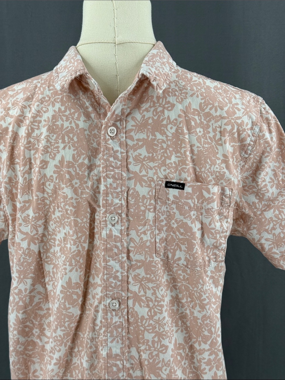 O'Neill Men's light pink Floral Short-Sleeve Button-Down Shirt